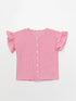 LC Waikiki Crew Neck Plaid Short Sleeve Girl's Shirt
